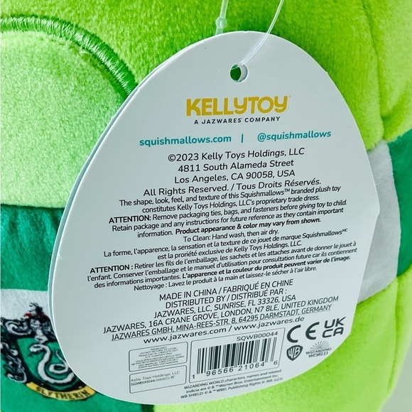 Original Squishmallows *SLYTHERIN SNAKE from Harry Potter* 11" Plush NWT🐍💚 - Picture 4 of 5